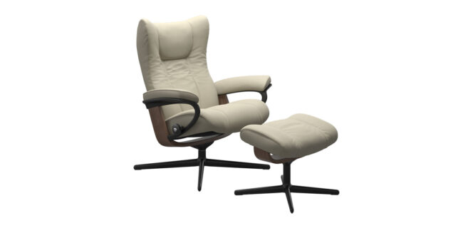 Wing Cross Chair with ottoman