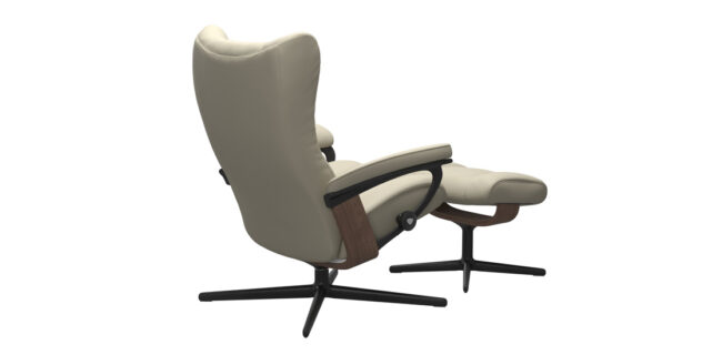 Wing Cross Chair with ottoman