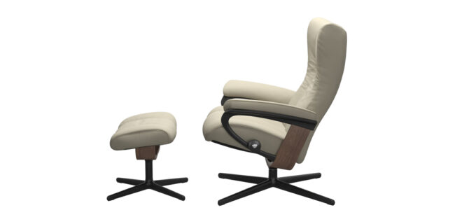 Wing Cross Chair with ottoman