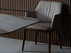 Lidia Armchair – Wood Base